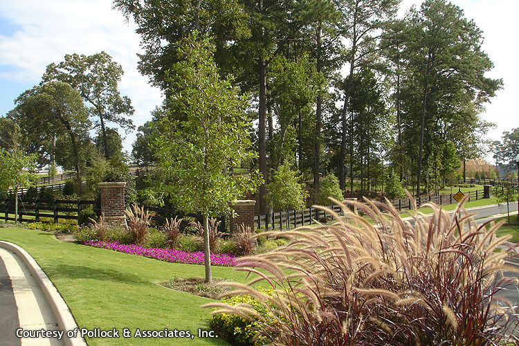 Log Home Entrance Ways Landscaping